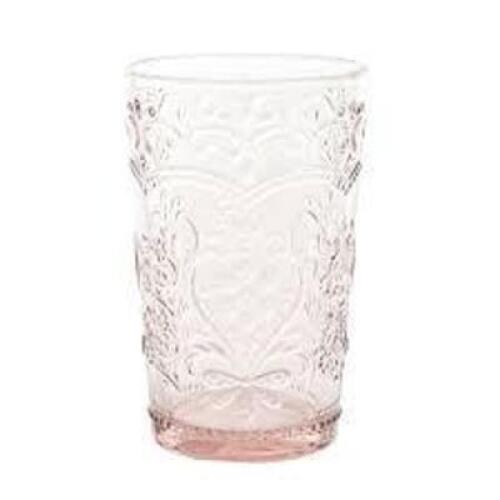 DESCRIPTION: (8) GLASS TUMBLERS BRAND/MODEL: PIONEER WOMAN #128011.04R INFORMATION: ROSE COLOR RETAIL$: $50.00 TOAL SIZE: 15.22 OZ QTY: 8