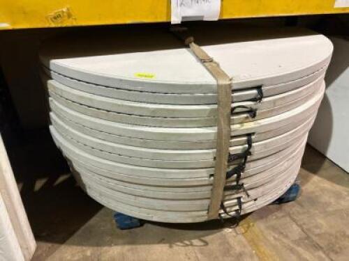 (16) - PLASTIC ROUND FOLDING TABLES