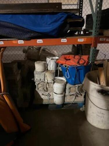 PALLET OF CEMENT TENT BLOCKS
