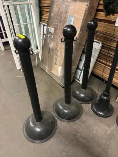 (3) - PLASTIC DOMB STANCHIONS