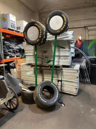 (2) - RACECAR TIRE "FLOWERS"