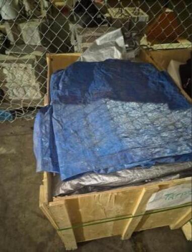 BOX OF PLASTIC TARPS