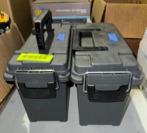 (2)- PLASTIC AMMO CANS