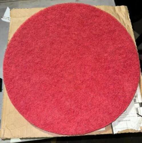 (4)- 20" RED BUFFING FLOOR PADS