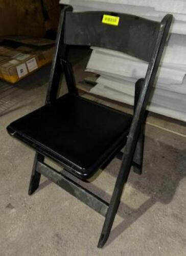 (26)- BLACK FOLDABLE PADDED CHAIRS