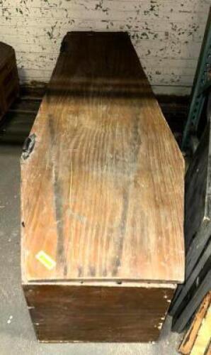 LIFE SIZE WOODEN COFFIN W/ MANICAN