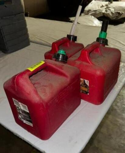 (3)- 1 GALLON PLASTIC GAS CANS