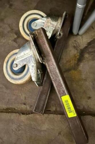 (2) SWIVEL CASTERS WITH BRAKES