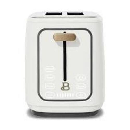 DESCRIPTION: (1) TOUCHSCREEN TOASTER BRAND/MODEL: BEAUTIFUL INFORMATION: WHITE RETAIL$: $40.00 SIZE: 2 SLICE CAP QTY: 1