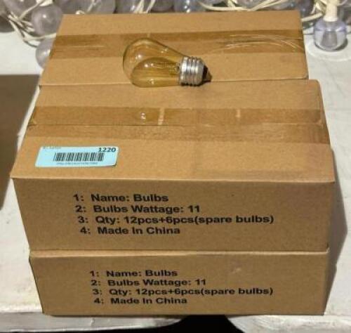 (4) 12CT BOXES OF BISTRO LIGHT BULBS