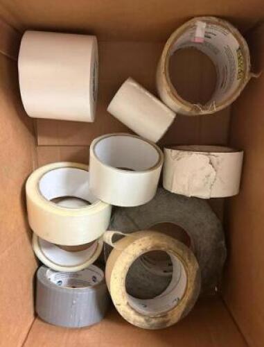 BOX OF ASSORTED TAPE