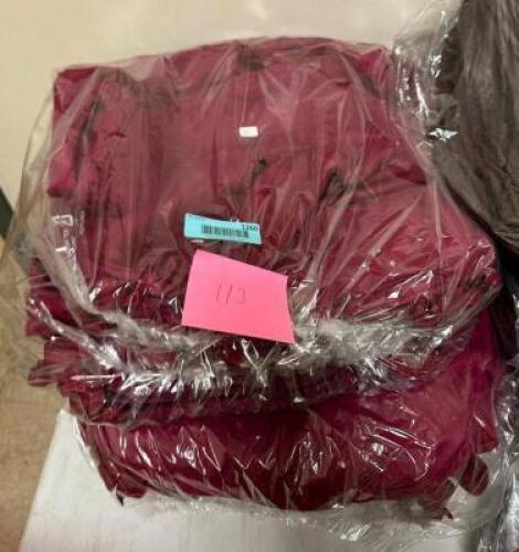 (113) BURGUNDY SEAT CUSHION COVERS