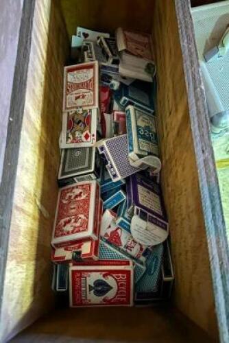 BOX OF ASSORTED PLAYING CARDS