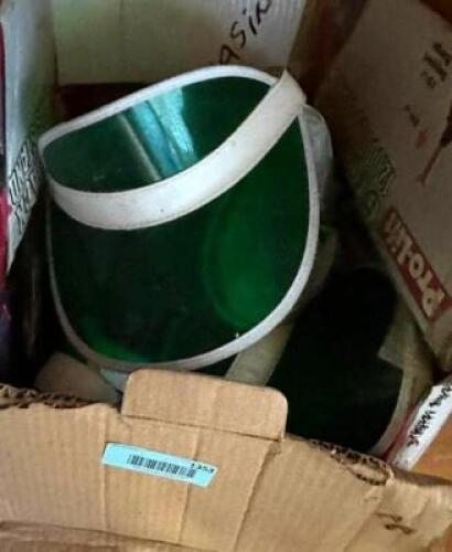 BOX OF GREEN CAPS