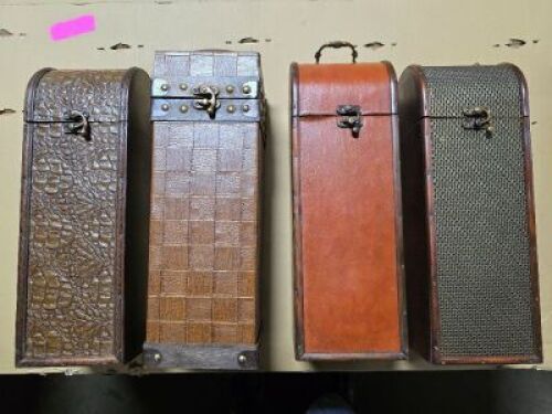 DESCRIPTION: (4) WINE STORAGE BOXES QTY: 4