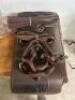 DESCRIPTION 13" BROWN AND SILVER LEATHER WESTERN SADDLE. COMES W/ BRIDAL, CINCH, STIRRUPS, AND SADDLE PAD. ADDITIONAL INFORMATION NEW IN THE BOX. SIZE - 8