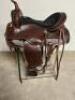 DESCRIPTION 17" LEATHER WESTERN SADDLE. COMES WITH CINCH AND STIRRUPS ADDITIONAL INFORMATION USED IN THE BOC SIZE 17" LOCATION BAY 6 QTY 1 - 2