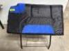DESCRIPTION WESTERN STYLE BLACK AND BLUE SADDLE PAD. ADDITIONAL INFORMATION NEW W/ PACKAGING SIZE 35" X 31" LOCATION BAY 6 QTY 1