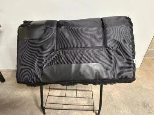 DESCRIPTION WESTERN STYLE BROWN SADDLE PAD. ADDITIONAL INFORMATION NEW W/ PACKAGING SIZE 35" X 31" LOCATION BAY 6 QTY 1