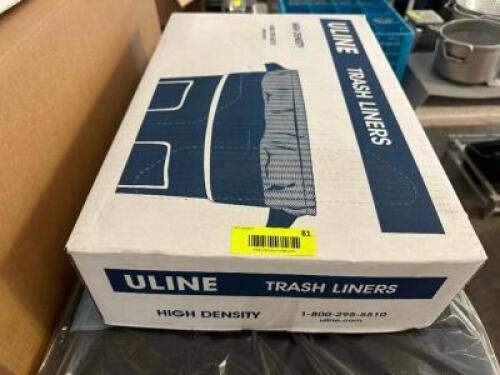 DESCRIPTION (1) CASE OF ULINE S-5348 44-55 GALLON TRASH LINES. ADDITIONAL INFORMATION 200 CT. LOCATION BAY 6 QTY 1