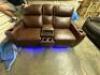 MACYS GREYMEL LEATHER POWER RECLINING LOVESEAT - 2