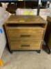 MACYS GATLIN NATURAL WOOD TWO DRAWER NIGHTSTAND - 2