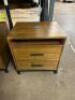 MACYS GATLIN NATURAL WOOD TWO DRAWER NIGHTSTAND - 3