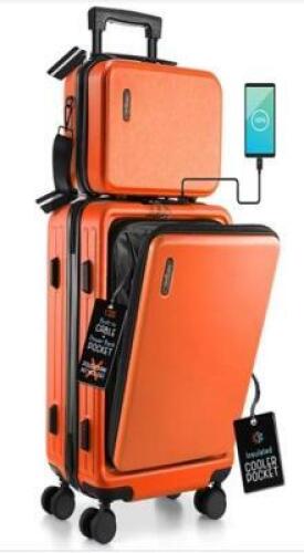 TRAVELARIM TWO PIECE HARD LUGGAGE SET ORANGE