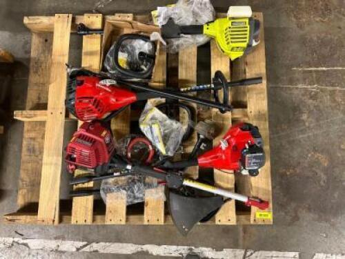 (3)-WEEDEATER HEADS WITH ASSORTED SHAFTS
