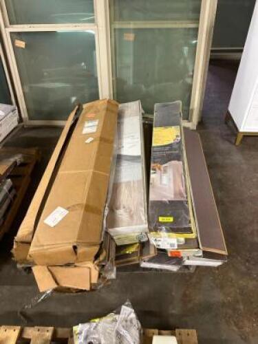 ONE PALLET OF ASSORTED COLORED VINYL FLOORING