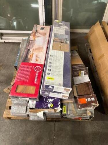 ONE PALLET OF ASSORTED COLORED VINYL FLOORING