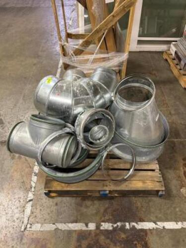 ONE PALLET OF ASSORTED GALVANIZED DUCTWORK