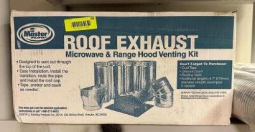 MICROWAVE AND RANGE HOOD ROOF EXHAUST