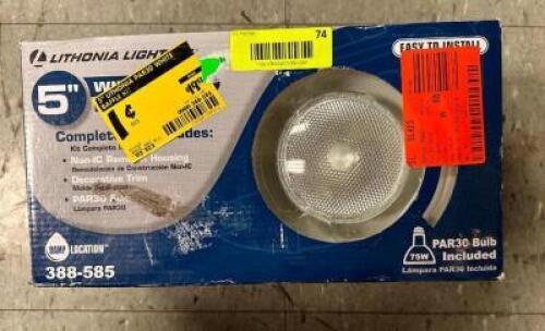 5" WHITE BAFFLE RECESSED KIT