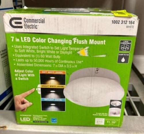 (2)- 7" LED COLOR CHANGING FLUSH MOUNT LIGHTS