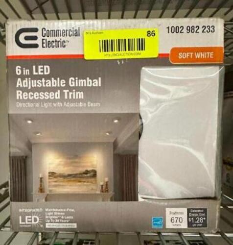 6" LED ADJUSTABLE GIMBAL RECESSED TRIM LIGHT