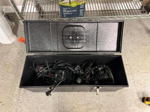 PLASTIC TOOL BOX WITH ASSORTED LIGHTS