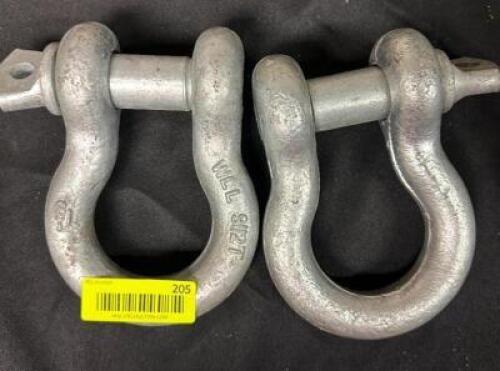 (2)- HEAVY DUTY D-RING SHACKLES