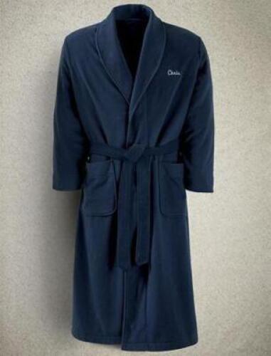 Super Plush Fleece Robe - Navy Blue - One Size Fits Most