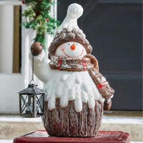 Snowman Decor with Light
