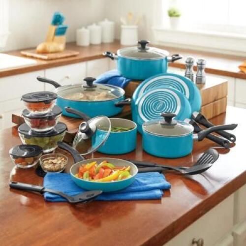 14-Piece Ginnys Cookware Set - Island Blue
