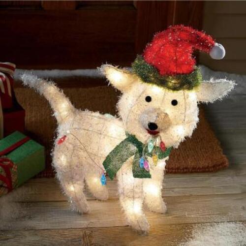 Lit Christmas Puppy