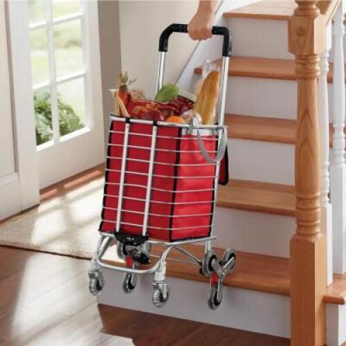 Stair Climbing Shopping Cart with Swivel Wheels