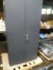 DESCRIPTION: (1) BIN CABINET BRAND/MODEL: DURHAM #1UBK5 INFORMATION: 4 SHELVES, 14 GAUGE PANEL, GRAY, DEEP BOX, YELLOW BINS INCLUDED SIZE: 36" X 24" X - 3