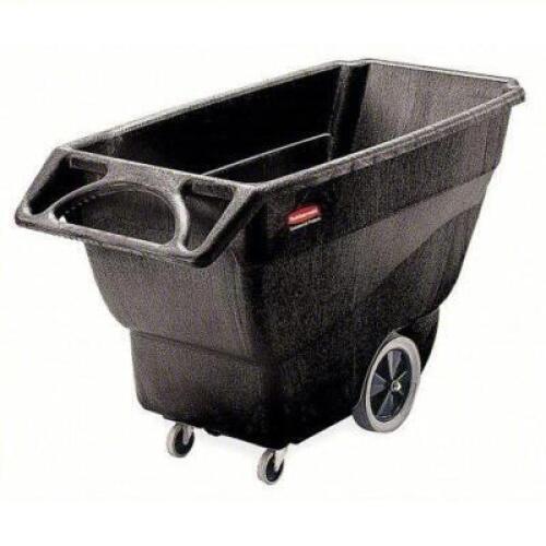 DESCRIPTION: (1) LOW MAINTENANCE PLASTIC TILT TRUCK BRAND/MODEL: RUBBERMAID COMMERCIAL #5M639 INFORMATION: BLACK, 20.4 CU FT CAPACITY RETAIL$: $1067.1