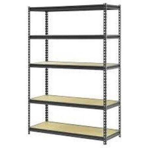DESCRIPTION: (1) RIVETED SHELVING UNIT BRAND/MODEL: EDSAL #61622 INFORMATION: BLACK, 5 SHELF SIZE: 48" X 72" X 18" RETAIL$: $119.00 EA QTY: 1
