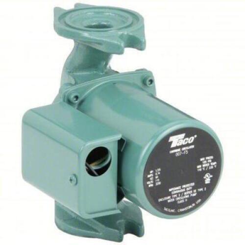 DESCRIPTION: (1) HYDRONIC CIRCULATING PUMP BRAND/MODEL: TACO #4PC90 SIZE: STD, TACO, FLANGED, 1/25 HP, 10 FT MAX. HEAD, 6 3/8 IN FACE TO FACE RETAIL$: