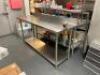 72" X 24" STAINLESS TABLE W/ 4" BACK SPLASH. - 5