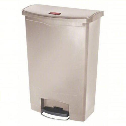 DESCRIPTION: (1) SLIM JIM STEP ON TRASH CAN BRAND/MODEL: RUBBERMAID #1883553 INFORMATION: GRAY SIZE: 25 GALLON RETAIL$: $85.00 EA QTY: 1