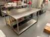 72" X 24" STAINLESS TABLE W/ 4" BACK SPLASH. - 7
